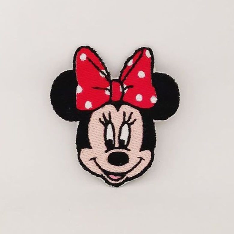 Fotografia toppa ricamata della testa di Minnie dei cartoni animati di Walt Disney