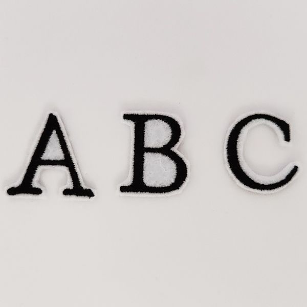 Lettere Stoffa da cucire serif termoadesive