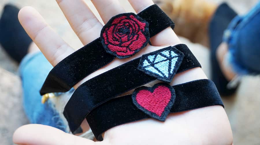 Collana tessuto toppa toppe personalizzate toppetop