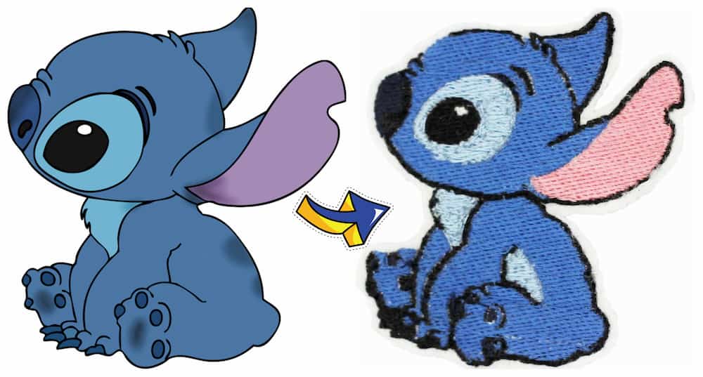 Stitch immagine toppa ricamata