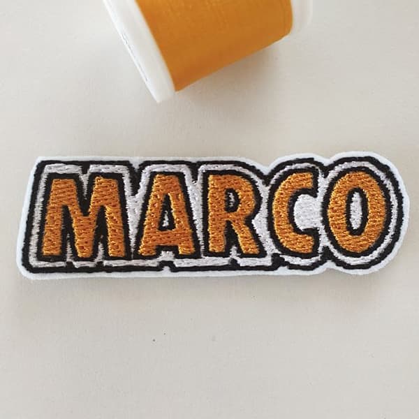 Etichetta con nome personalizzata Marco