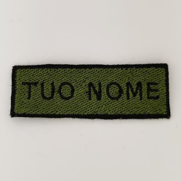 Patch Nome Personalizzato verde Militare