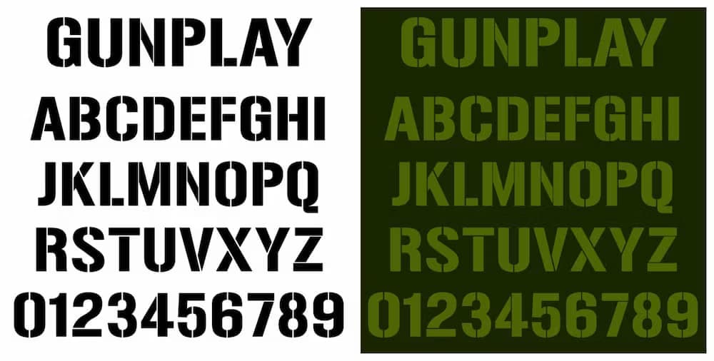 Scritte Militari Gunplay Font