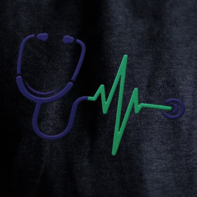 Prova Ricamo Stetoscopio Felpa infermiere personalizzata