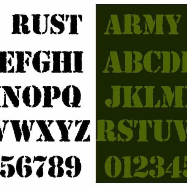 Scritte Militari Army Rust Font